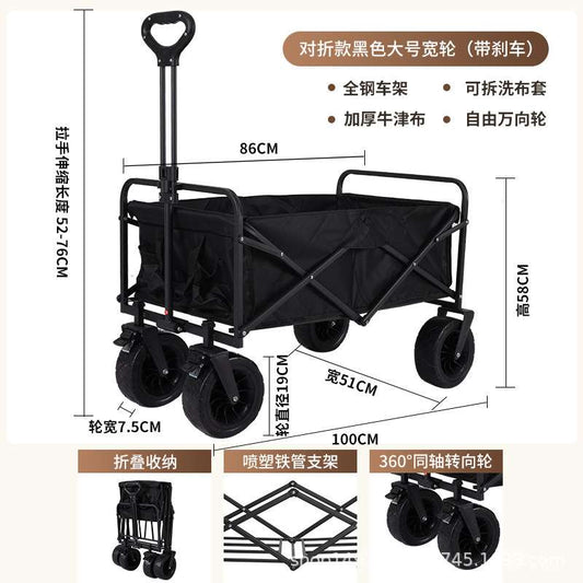 Outdoor foldable camp  trolley