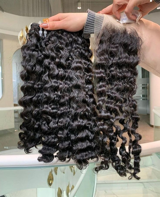 Double Dawn deep Juri curl high quality human hair