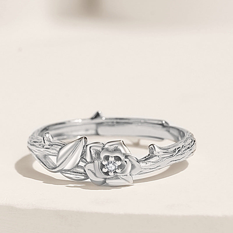 Rose with thorns Promise Ring