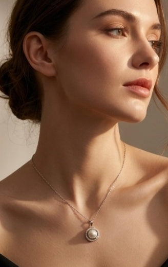 UC4 Timeless Grace Pearl Necklace Non Tarnish Exquisite titanium and steel necklace