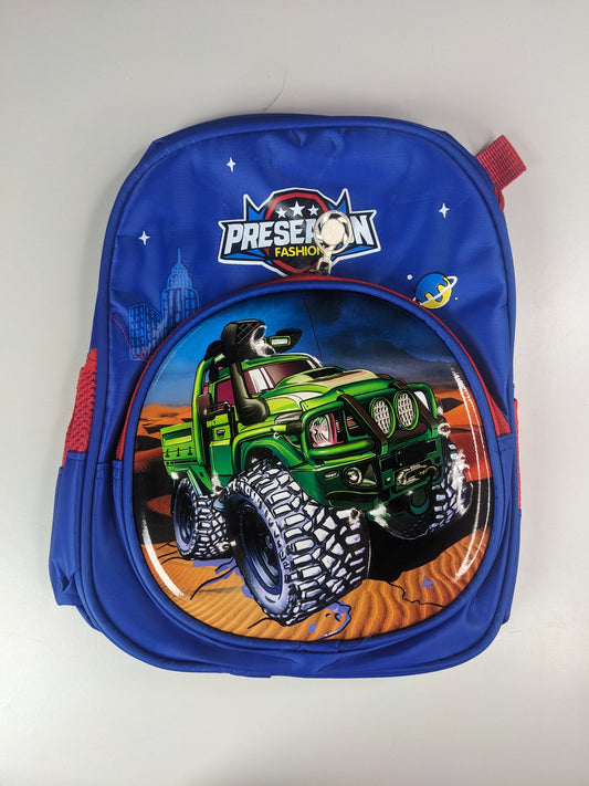 Blue Monster truck school bag (32 × 26cm)