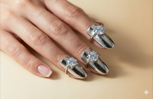 1pcs Silver Medievil fingernail ring | No Tarnish