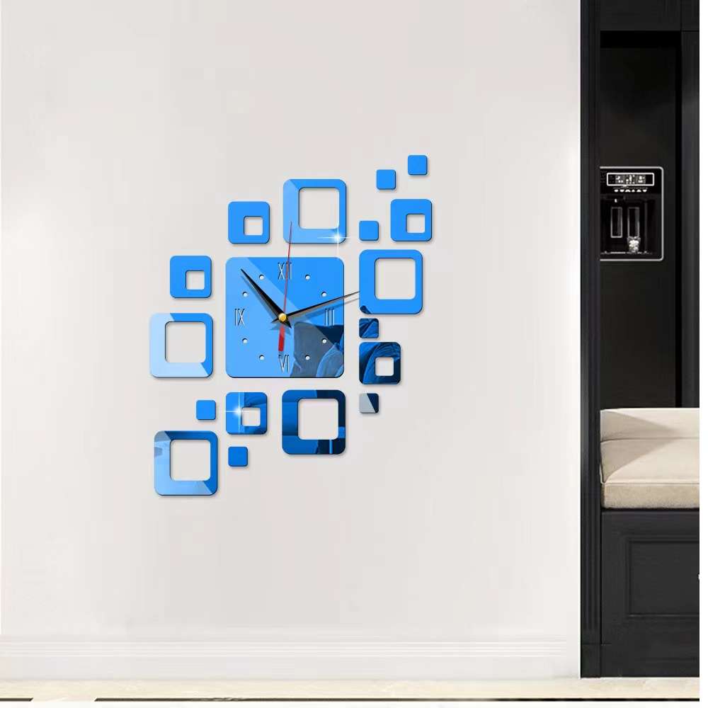 3D Wall Clock Wall Sticker ldeas DIY