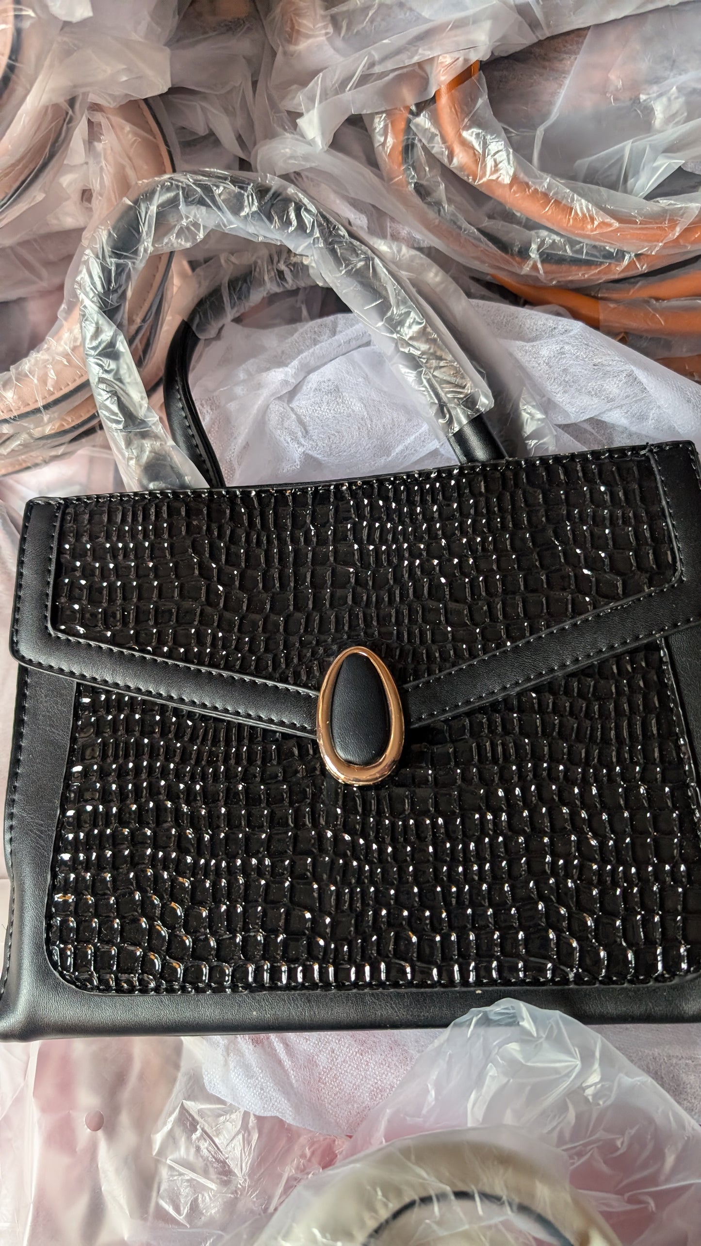 Black Snakeskin High-end Madam Bag