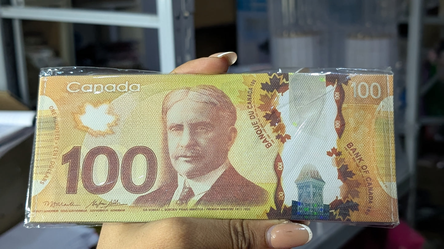 Canada currency leather wallet
