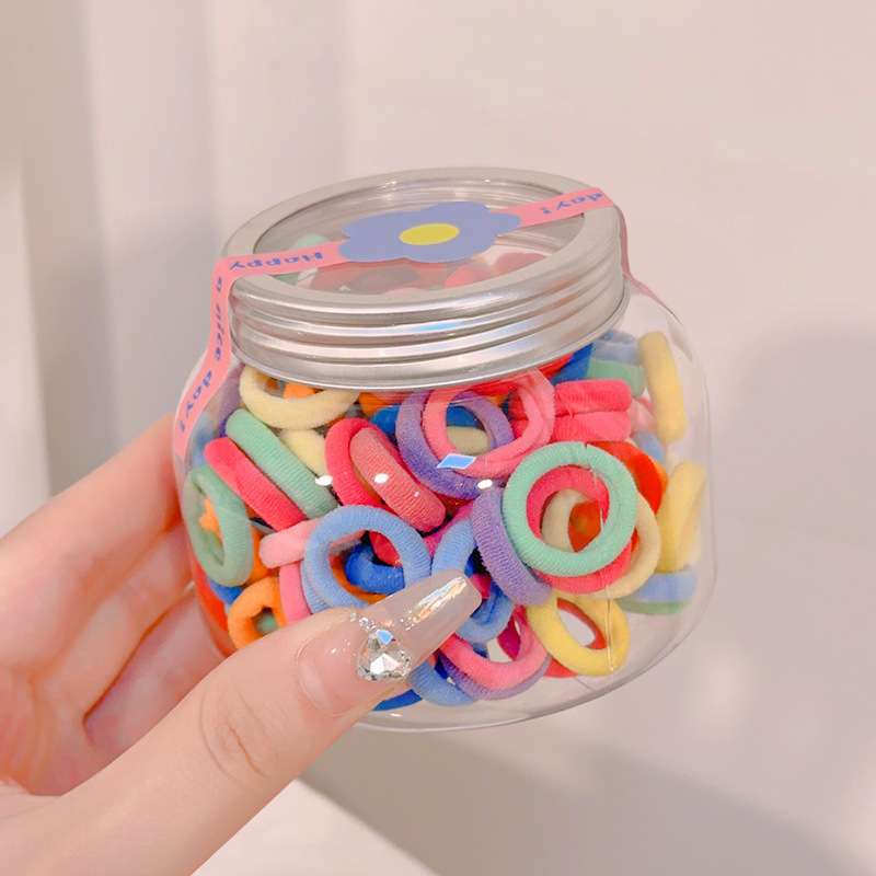 Candies Hair Ties, Durable Hair Bands, Autumn and Winter Black Hair Ropes, Thick Leather Rubber Bands, Lazy Style Hair Accessories