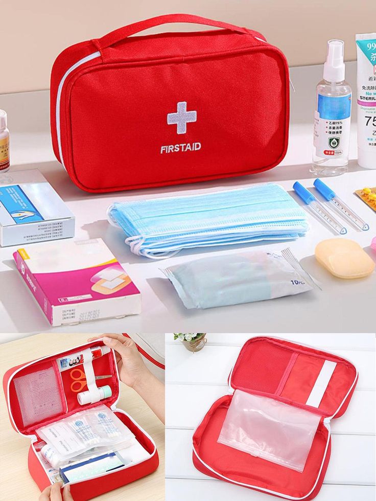 First Aid Medical Kit Travel Outdoor Portable Mini Medicine Empty Storage  Bag
