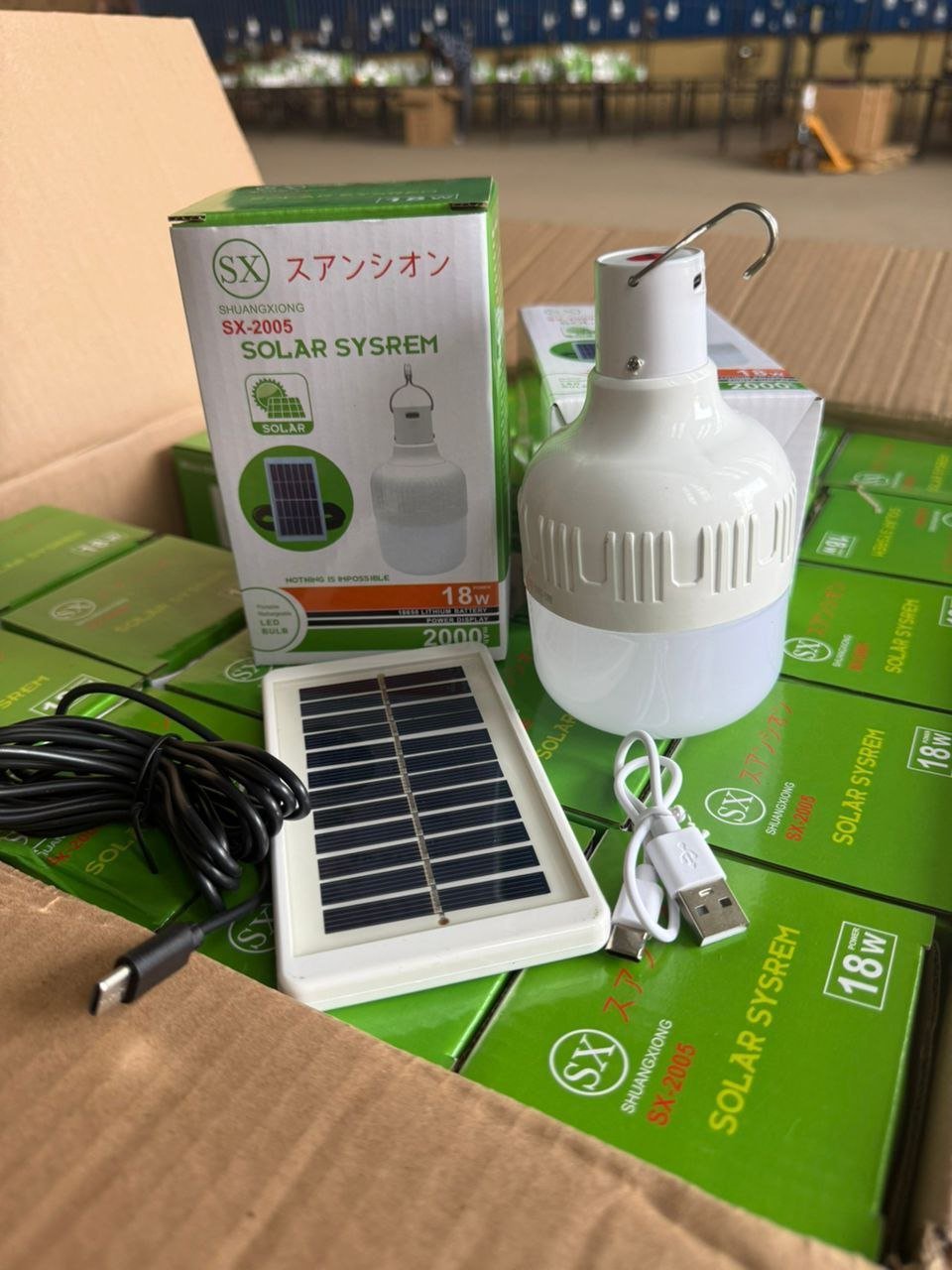 18watts Solar Panel & Bulb