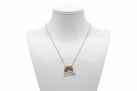 best friends rainbow pendant necklaces