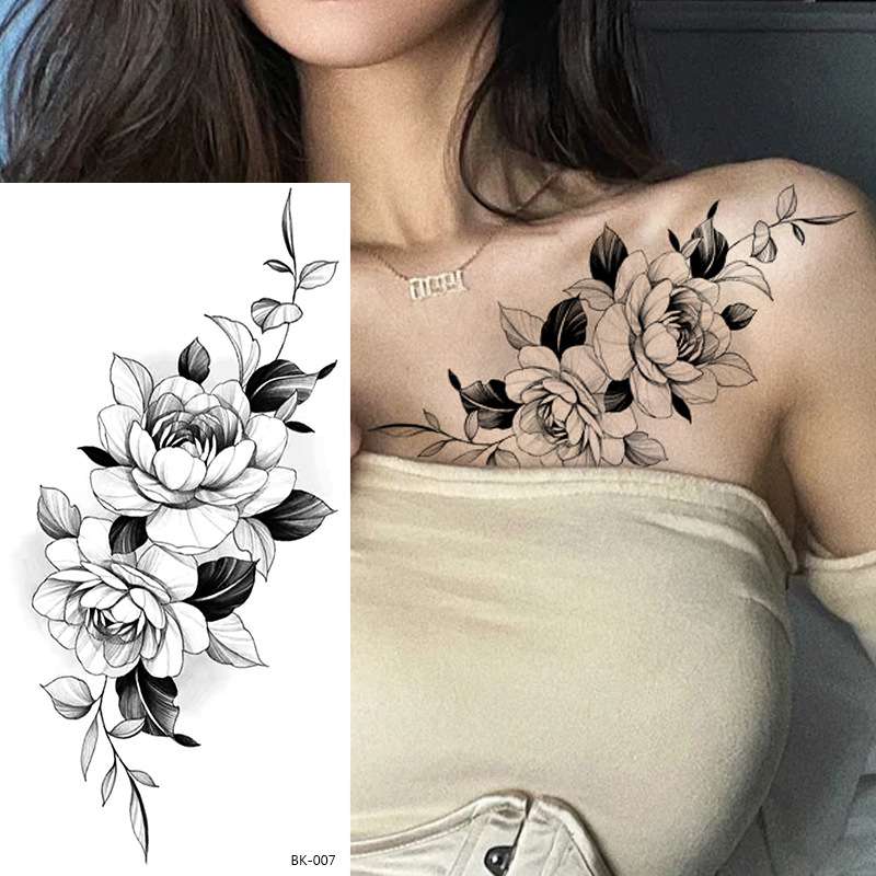Waterproof Temporary tattoo BK-007; Dimensions: 96*190MM