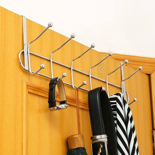 DOOR BEHIND 12 HOOKS METAL RACK FOR KITCHEN/BEDROOM/BATHROOM STORAGE NEEDS
