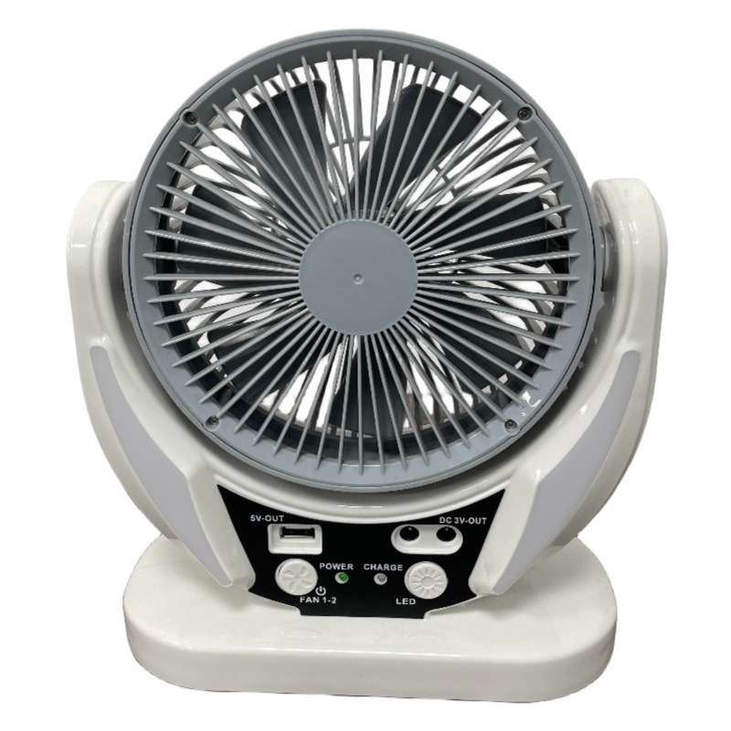 [Preorder] 6 to 9 hours Rechargeable Long Lasting Table Fan + Solar kit & and bulbs - with in built power bank to charge your phone - [Arrives Nigeria in 60days]