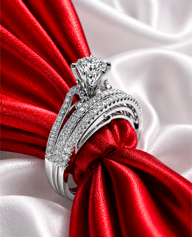Ivy  | Lab Diamond  Silver sterling wedding band