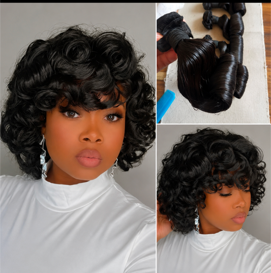 Magic curl packet hair bundles + closure