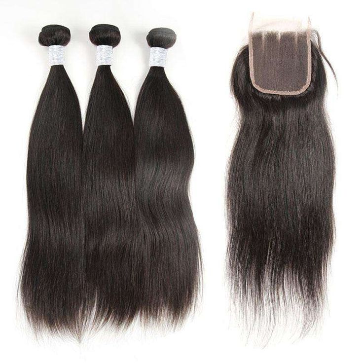 Rising Girl  grade 9A Bundles 10" With 4x4 Transparent Lace Closure