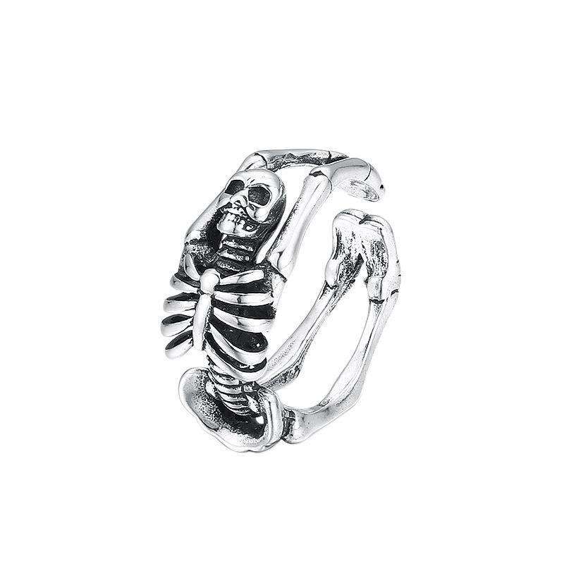 Ancient Skeleton Handmade Ring  |  High-end Luxury Jewelry Adjustable Ring