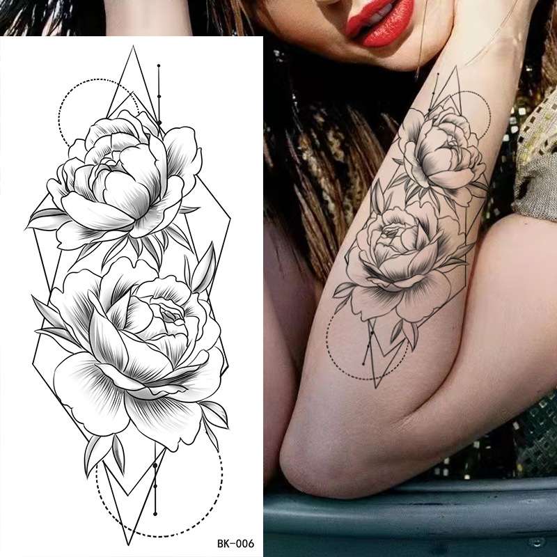 Waterproof Temporary tattoo BK-006; Dimensions: 96*190MM