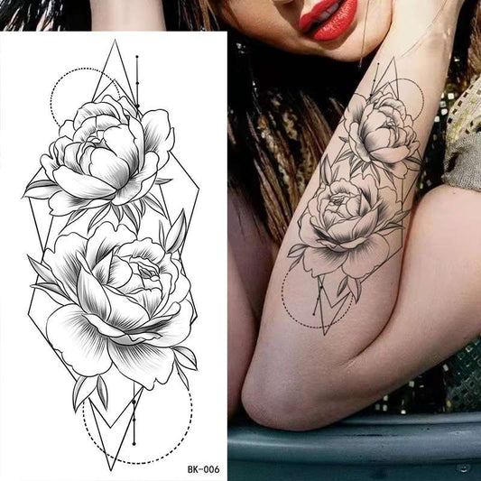 Waterproof Temporary tattoo BK-006; Dimensions: 96*190MM
