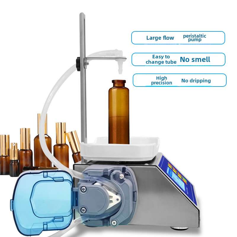 Small Automatic peristaltic pump weighing Liquid filling machine