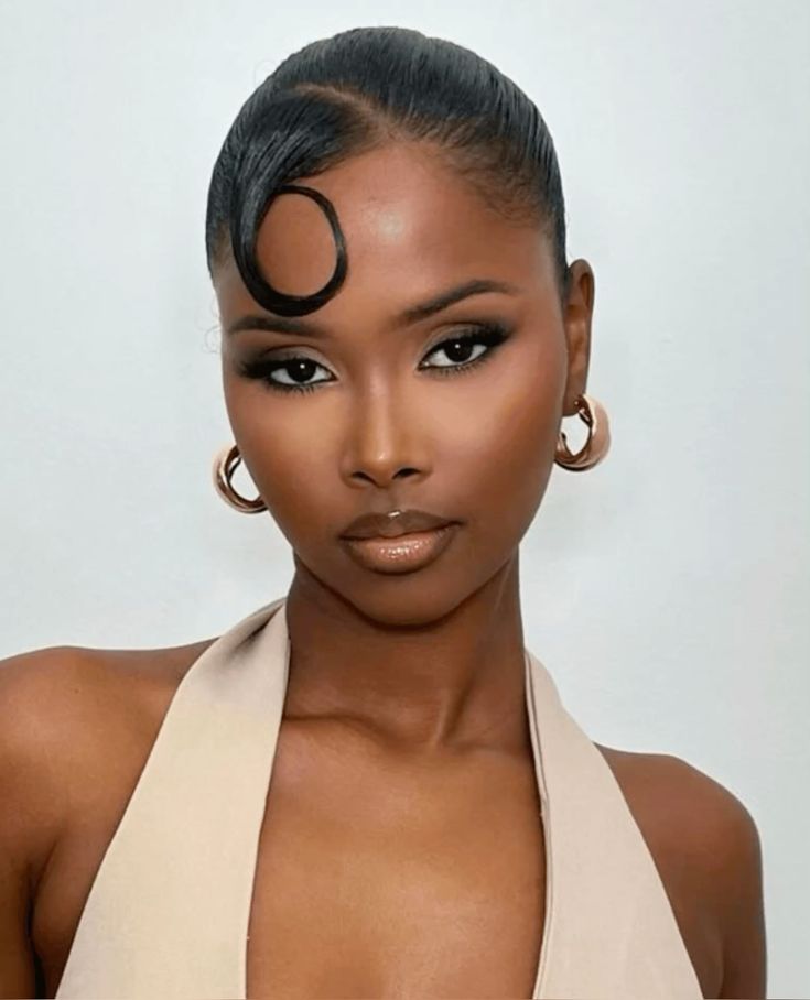Side bang clip on curl for front hair
