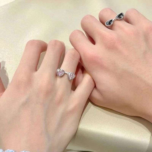 Pink Sunglasses Handmade Ring |  High-end Luxury Jewelry Adjustable universal sizing Ring