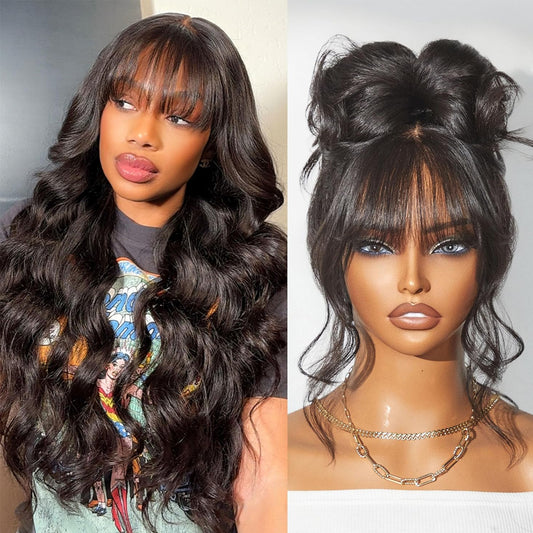 30 Inch Wig Vietnamese Human Hair  Wig With Bangs