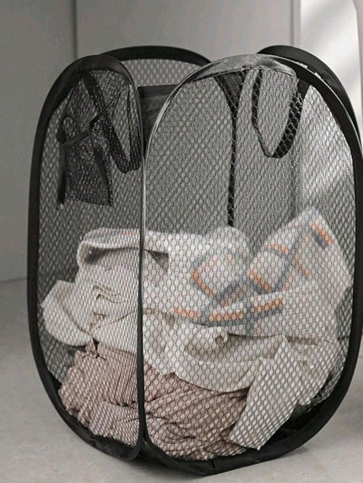 Mesh laundry basket