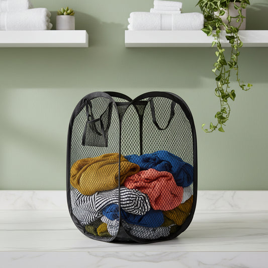 Multi color Mesh laundry basket