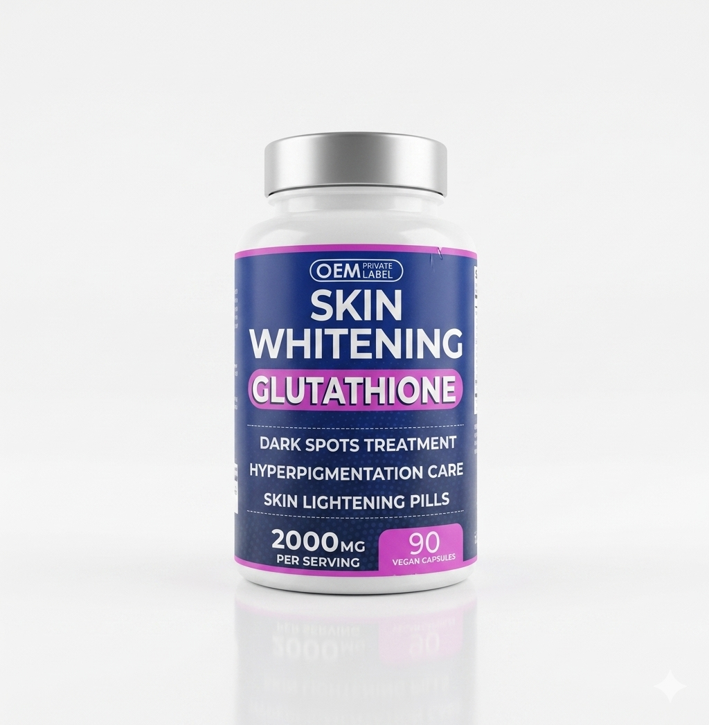 SKIN WHITENING GLUTATHIONE VEGAN CAPSULES (90 CAPSULES