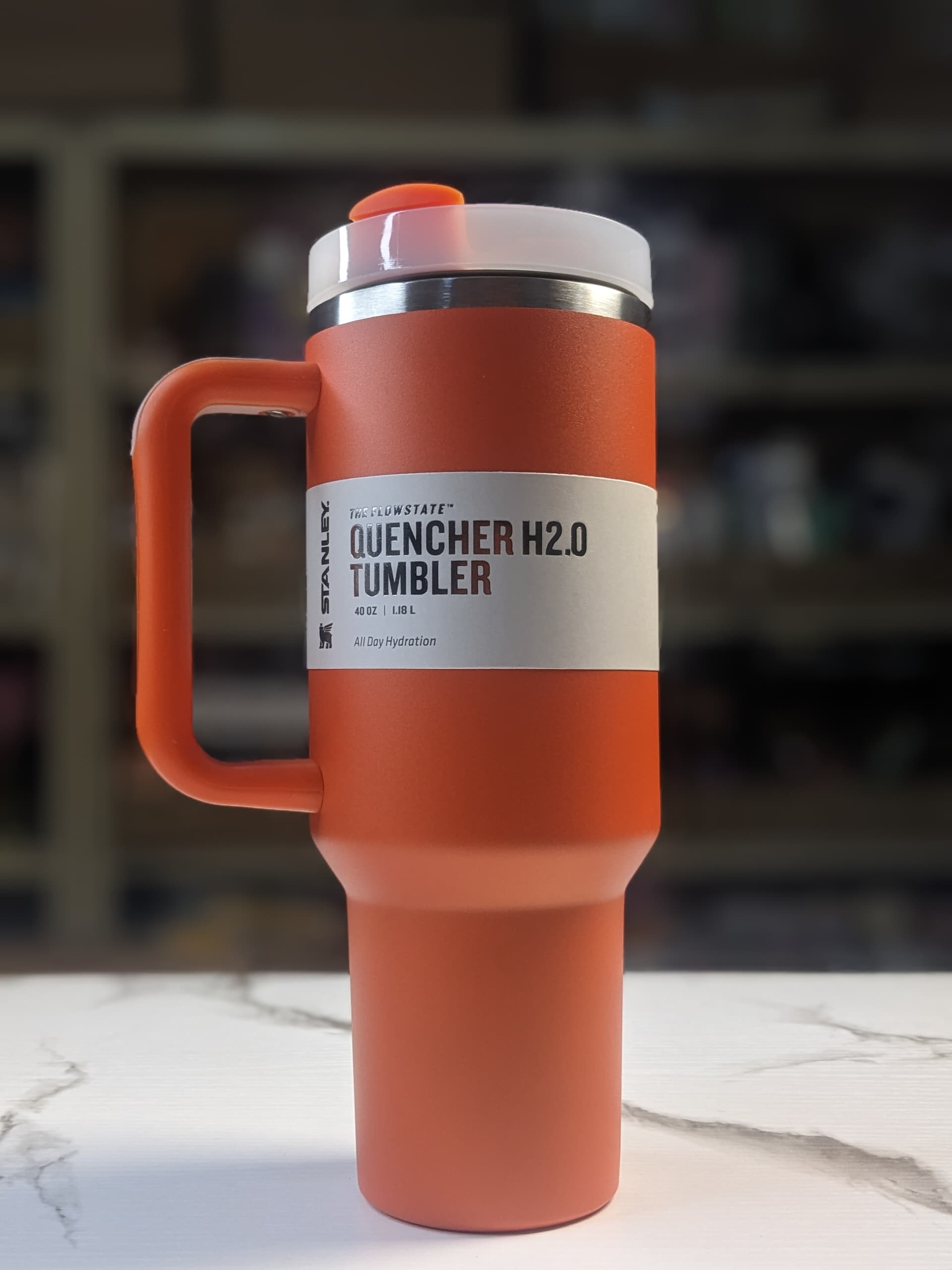 Orange Original Stanley Quencher H2.0 Flowstate thumblr Cup -