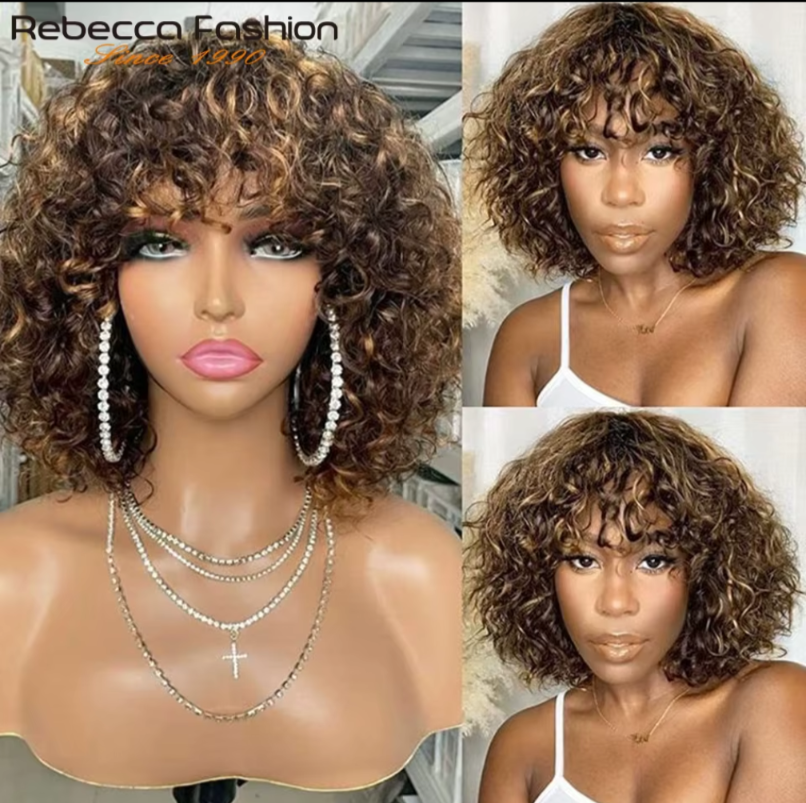 Rebecca Piano Fringe - 10" Human hair Wig
