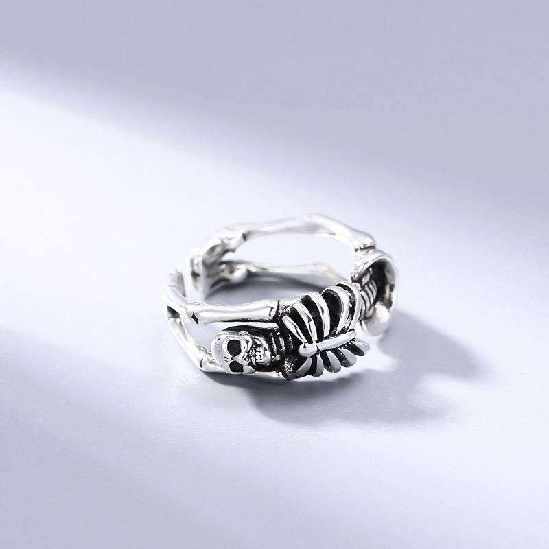 Ancient Skeleton Handmade Ring  |  High-end Luxury Jewelry Adjustable Ring