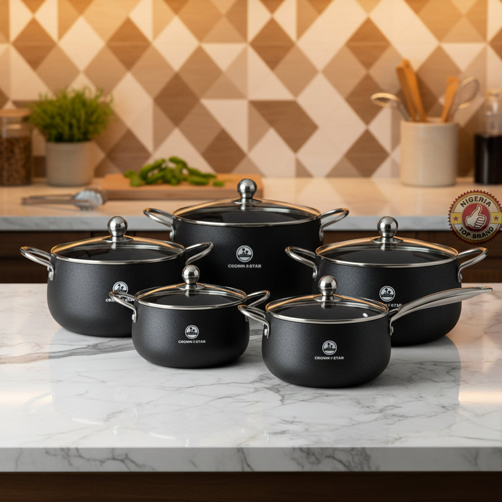 5pcs Non stick Casserole with lid all pot set 16cm/18cm/20cm/22cm/24cm