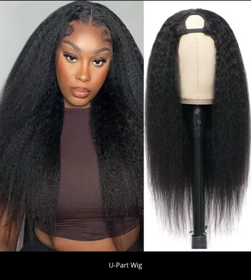 voluminous relaxed hair Replica Straight U Part Wig Yaki Straight Wigs for Women Daily Party Use hair blend code:HB7