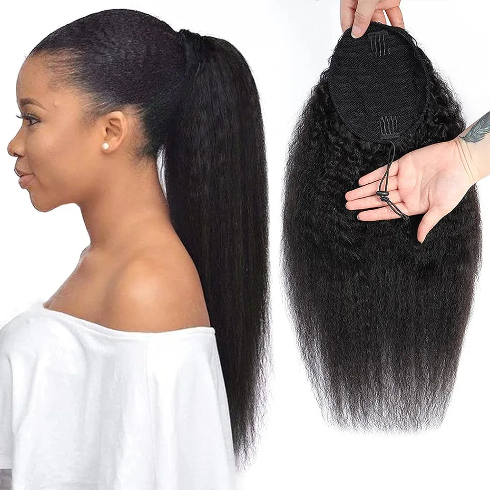 18 inches pony tail kinky hair blend
