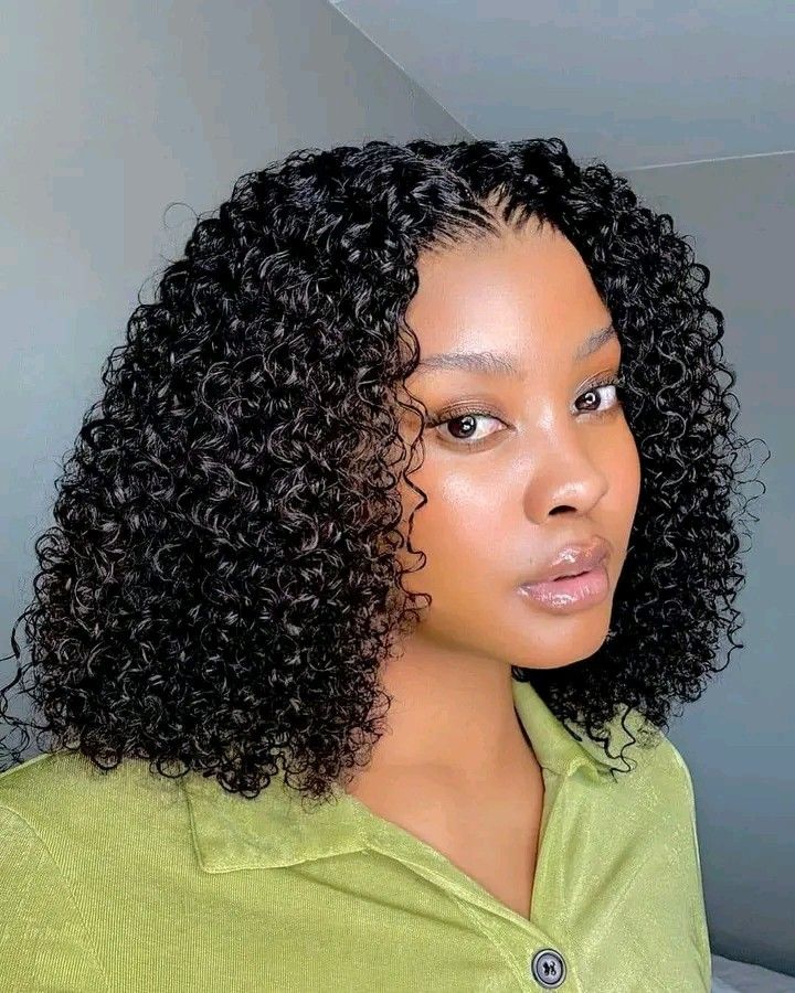 Solo curl 4x4 Closure pixie curl wig 100% human hair wig