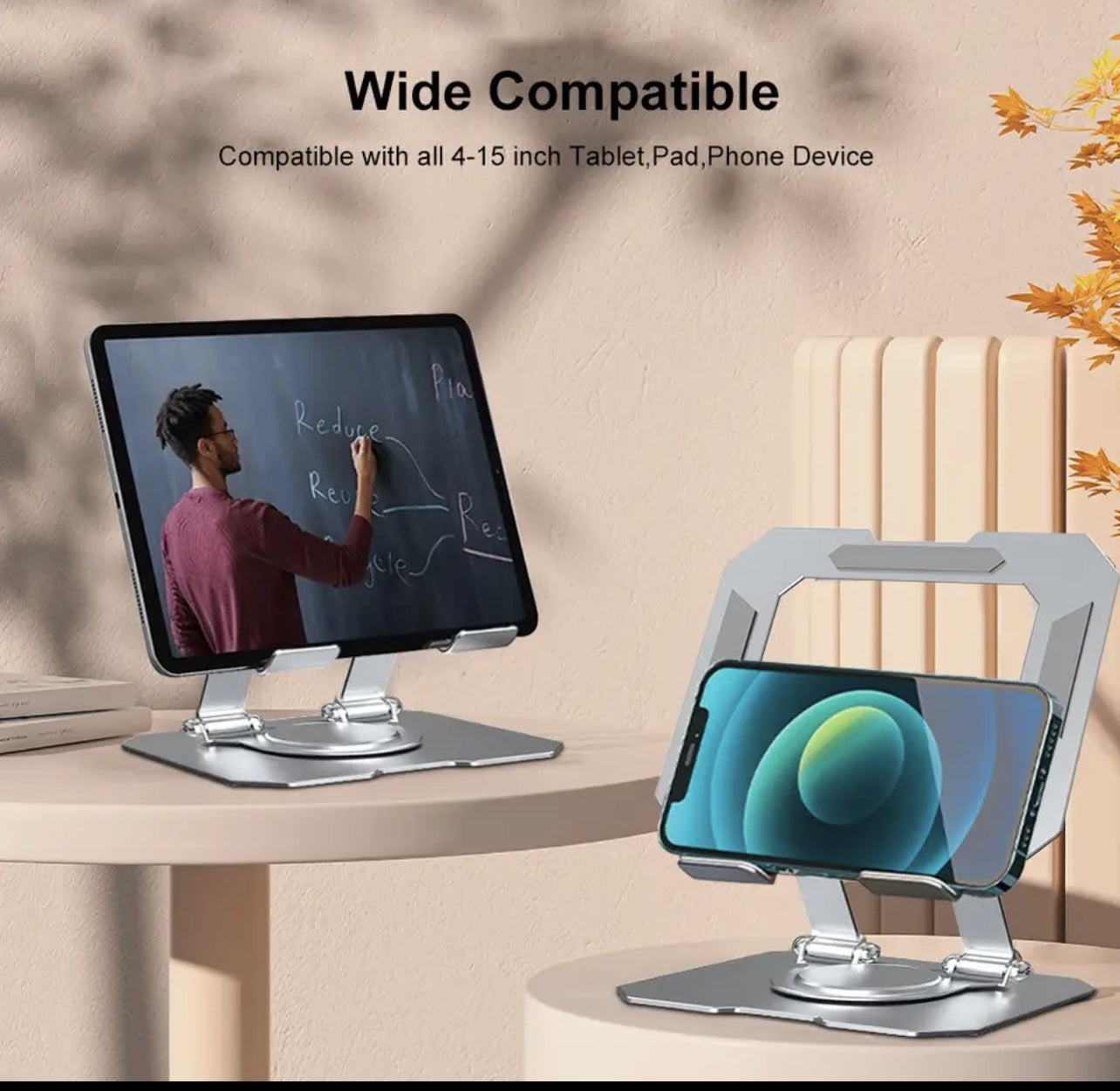 360° ROTATIONAL FOLDABLE TABLET HOLDER