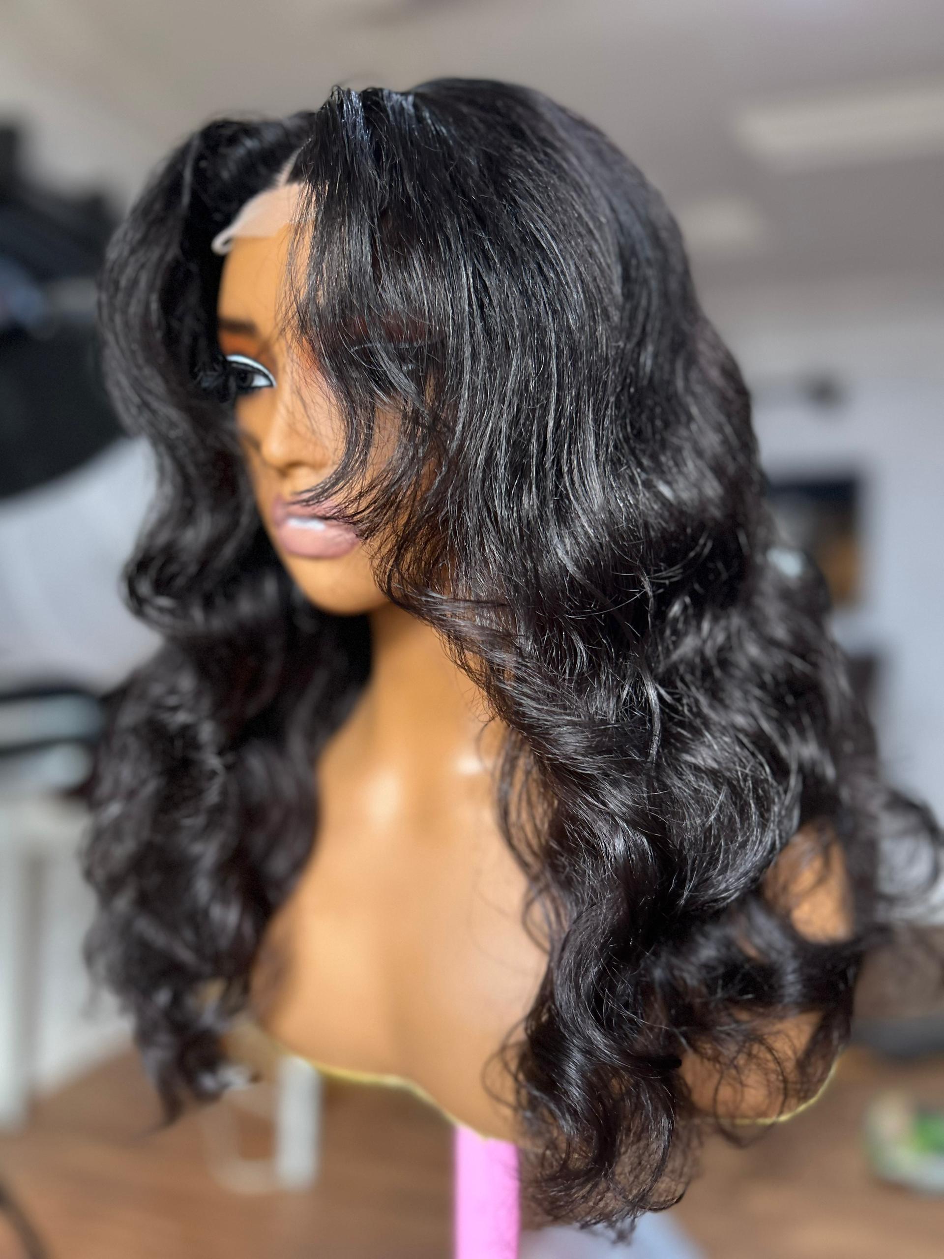 Wig Lisa closure Hair blend layered wig (very soft)