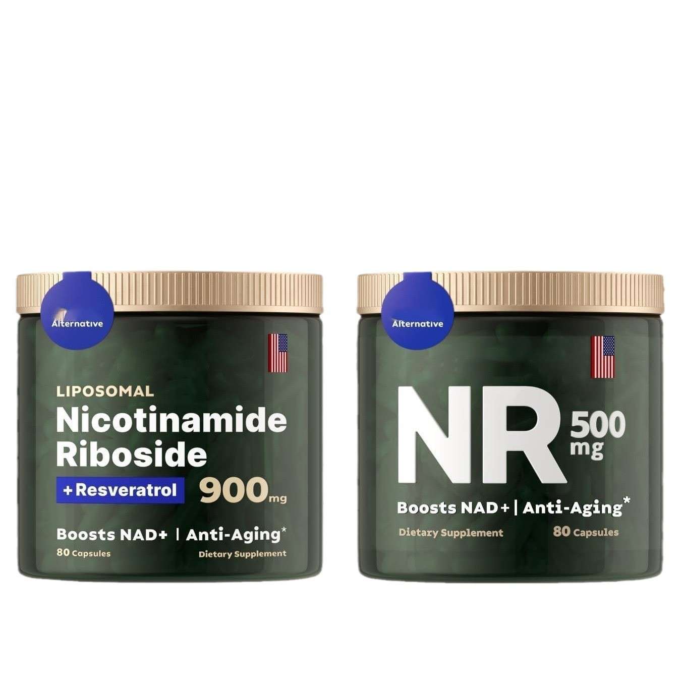 NAD + Nicotinamide Anti Skin aging dietary Supplements 80 capsules