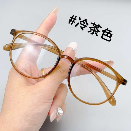 Korean College Glasses  Frame color: Cold brown [anti-blue light]