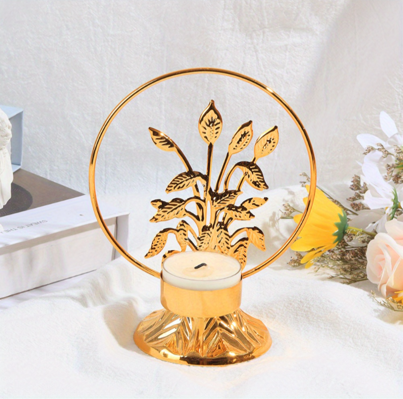 Gold  candle holder decor