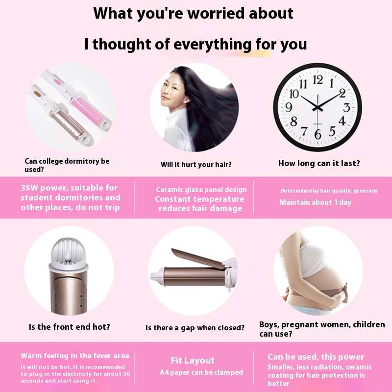 2 in 1 Curling & Straightening Dual-purpose Hair Styling toolStraightener &  Hair Curler