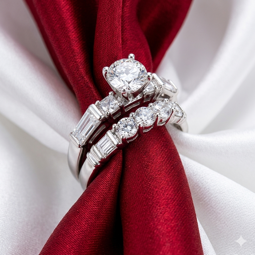 Vow   925 sterling silver Diamond Silver Sterling Engagement Wedding band