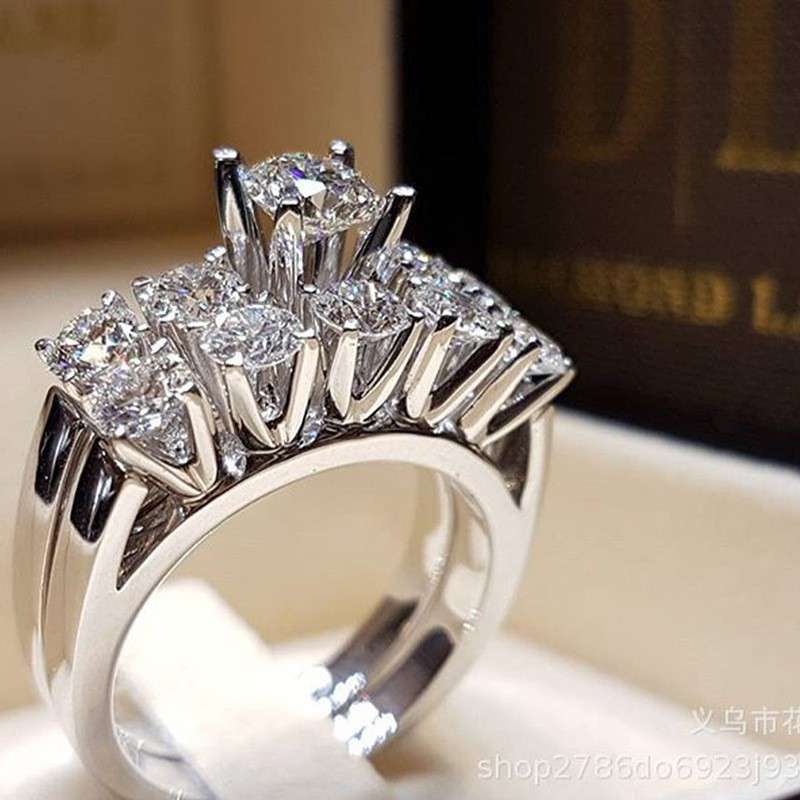 Vintage bride  925 sterling silver Engagement ring | Adjustable Opening  ring fit all finger sizes