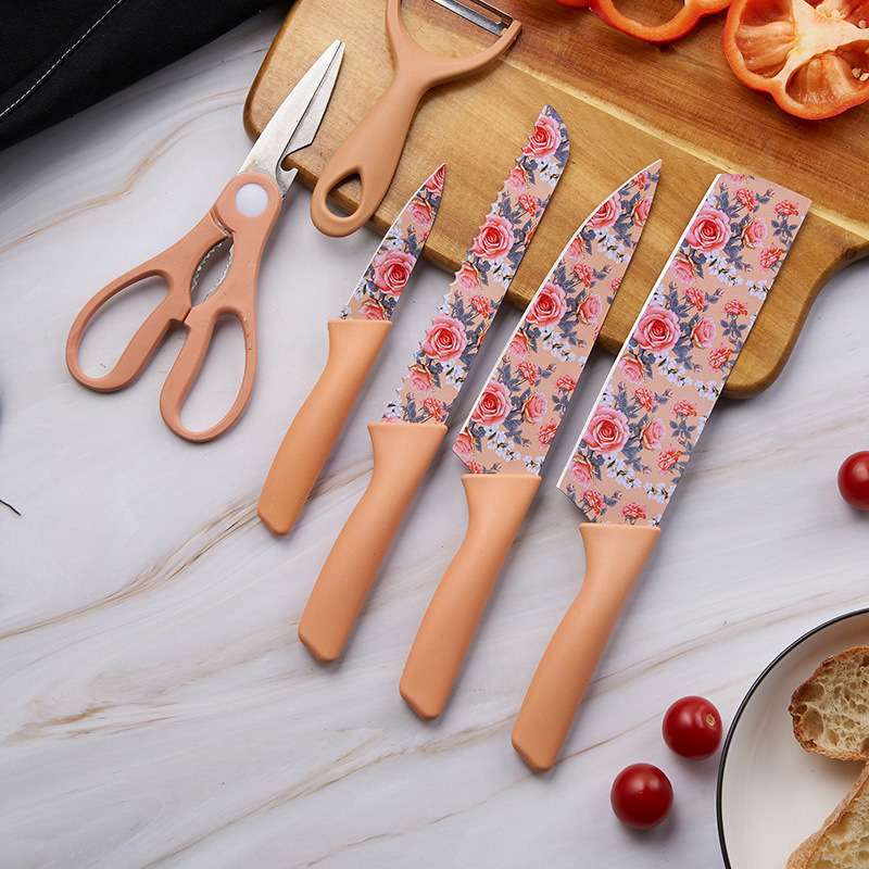 Nude 6-Piece Rose non stick stainless Knife set