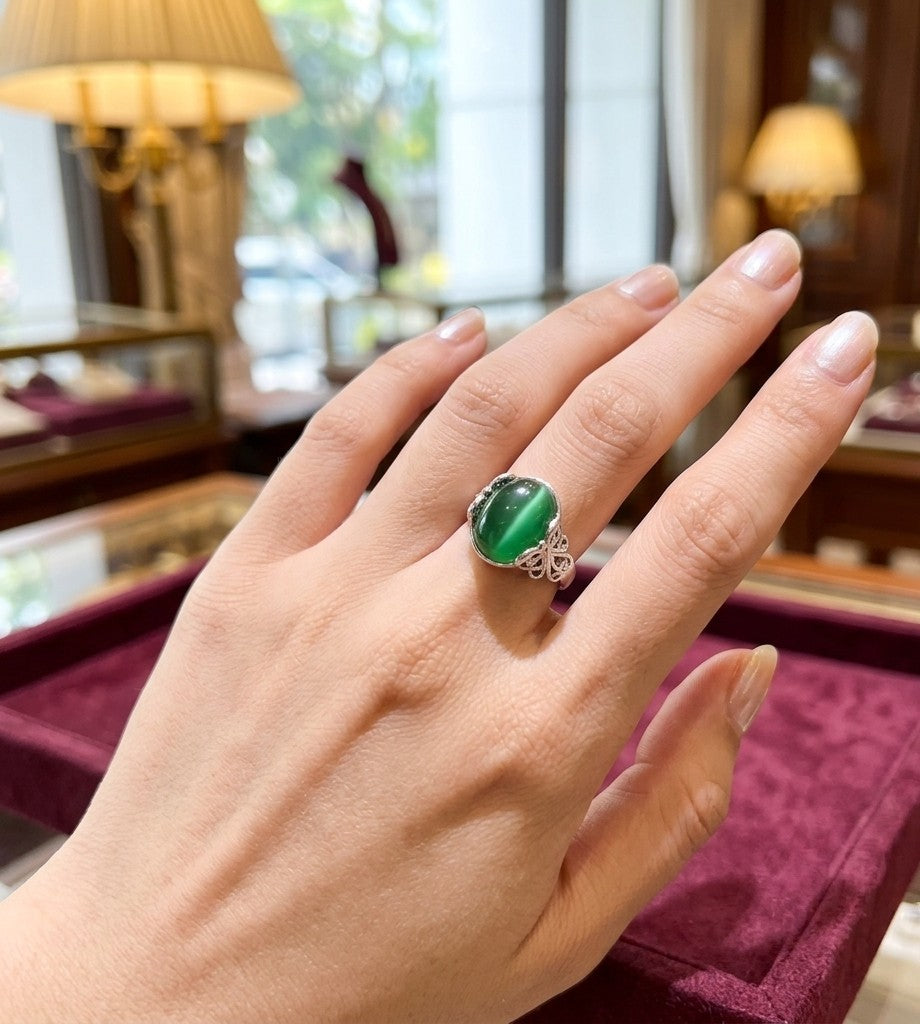 K18 | Wholesale Aura & Velvet Adjustable Ring Non Tarnish