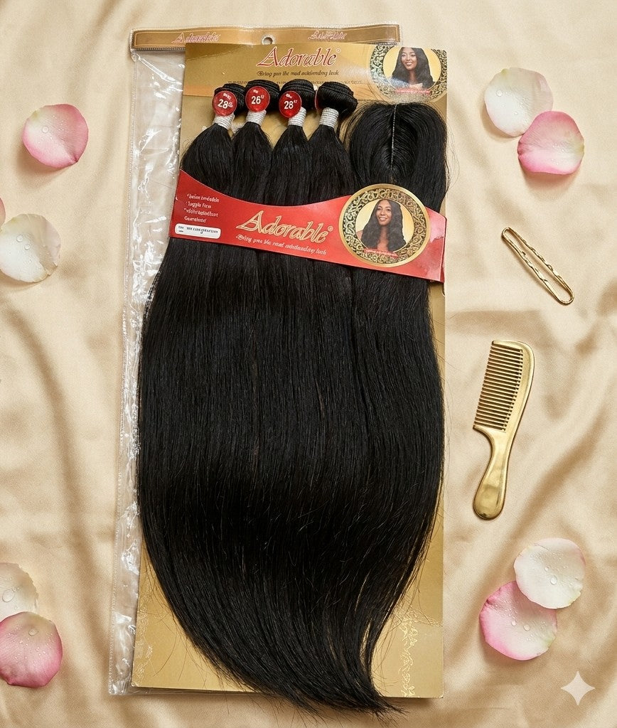 Adorable Silky Bundles premium hair bundle + closure