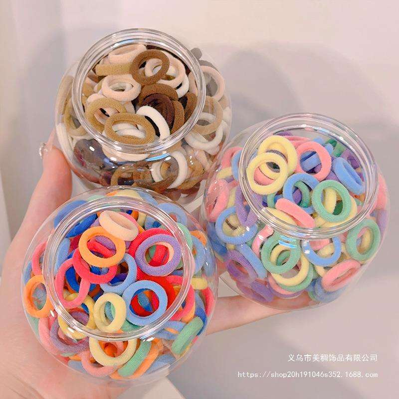 Candies Hair Ties, Durable Hair Bands, Autumn and Winter Black Hair Ropes, Thick Leather Rubber Bands, Lazy Style Hair Accessories