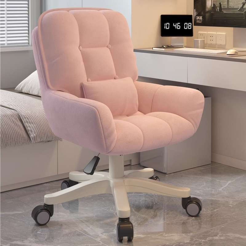 Floral Makeup Stool Office Live Swivel Chair