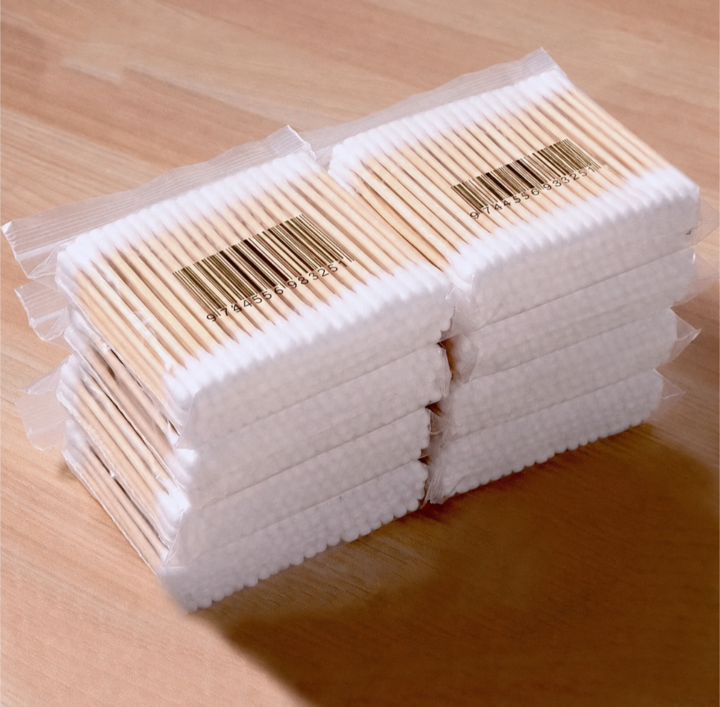 Cotton bud Double-headed 100% Cotton Swab Wooden Stick